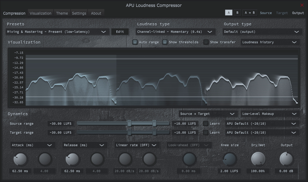 APU Loudness Compressor скриншот