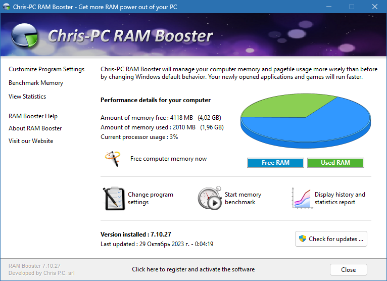 Chris-PC RAM Booster crack активация
