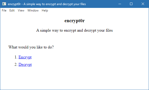 encrypt0r скриншот