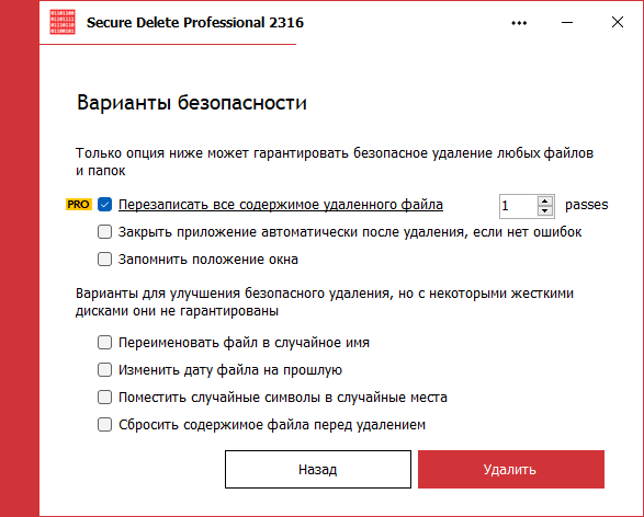 Secure Delete Professional crack на русском