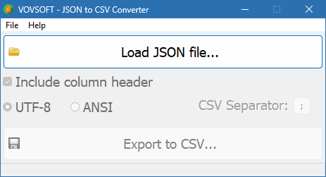 Vovsoft JSON to CSV Converter crack