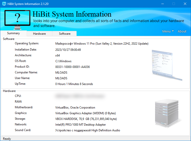 HiBit System Information на русском