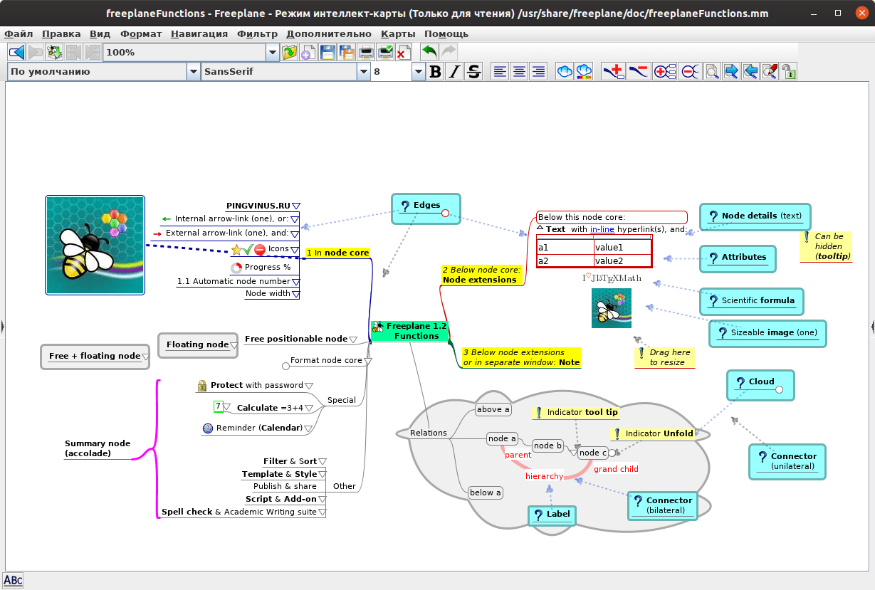 Freeplane на русском