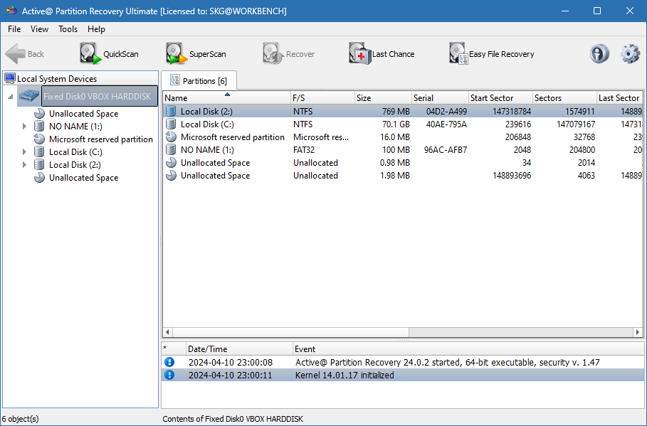 Active Partition Recovery ключ активации