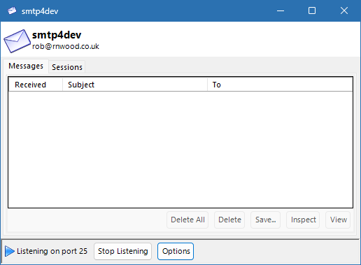SMTP4Dev скриншот №1