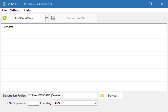 VovSoft XLS to CSV Converter скачать бесплатно