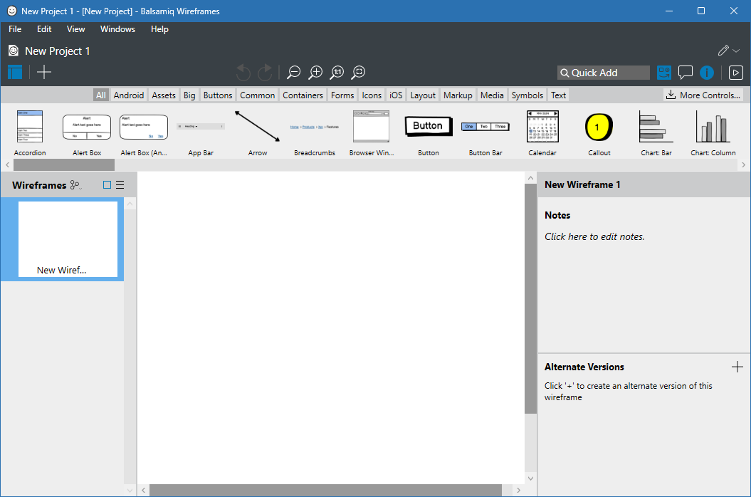 Balsamiq Wireframes скриншот