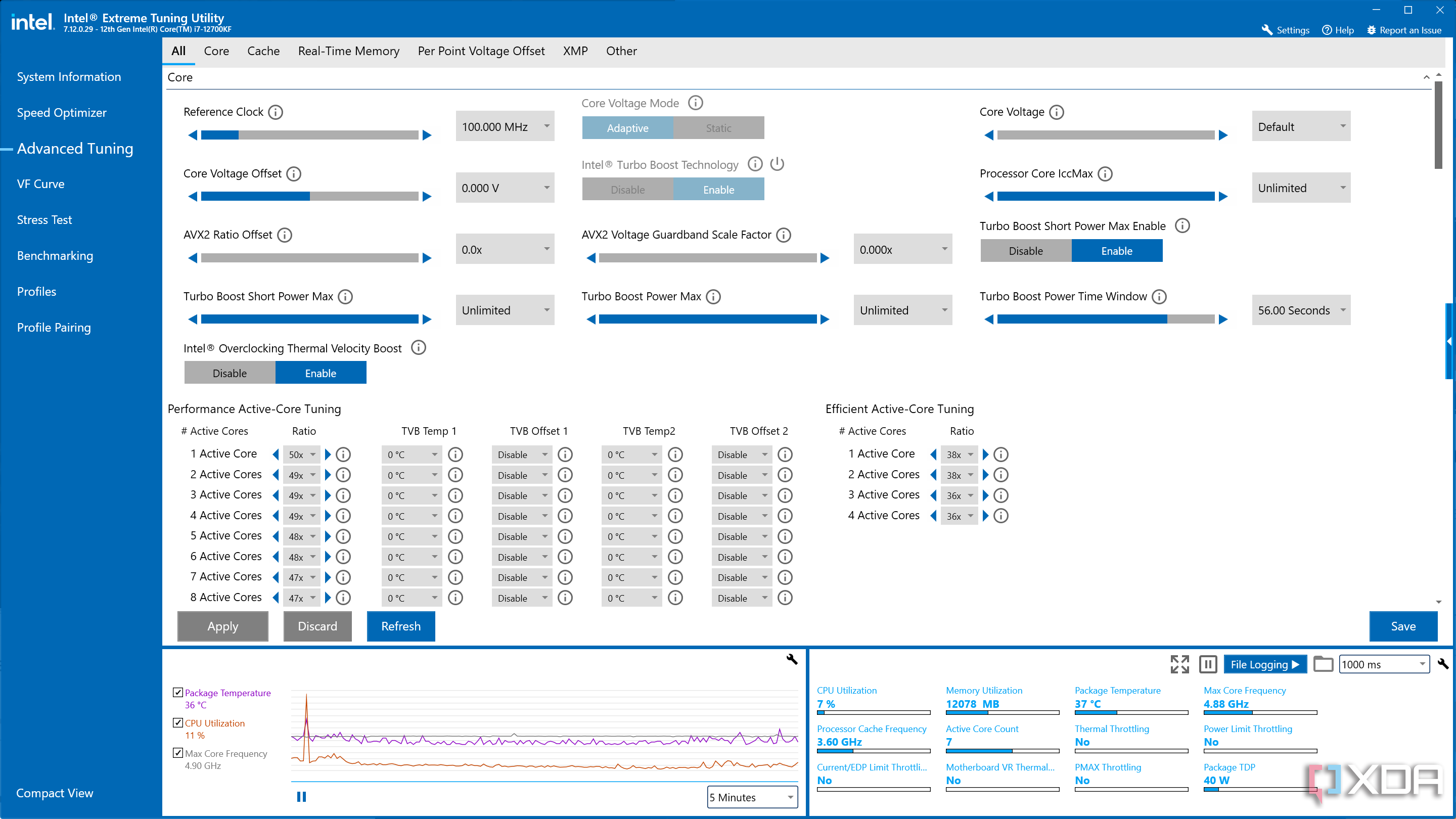 Intel Extreme Tuning Utility для Windows