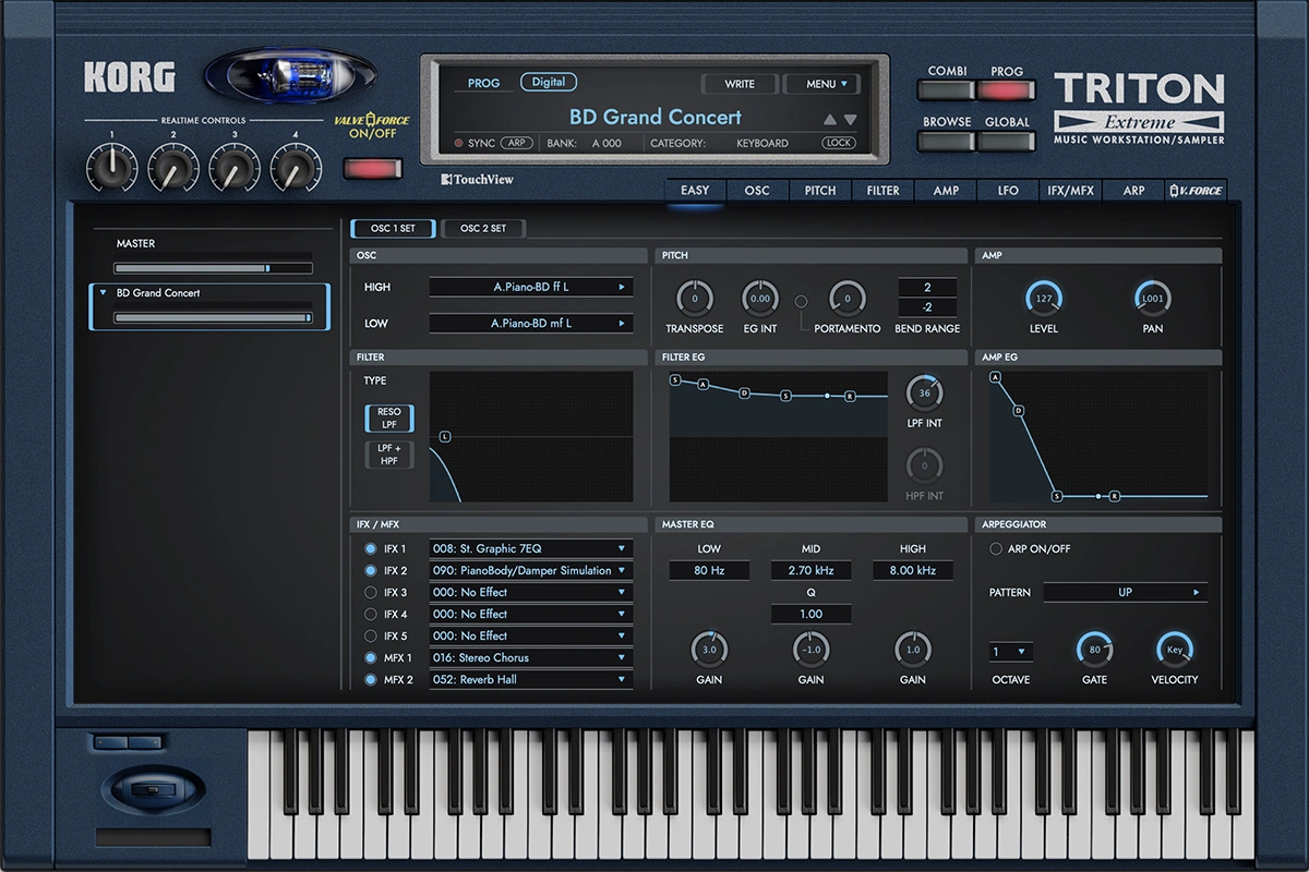 KORG TRITON Extreme VST crack скачать