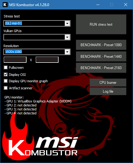 MSI Kombustor скачать на русском