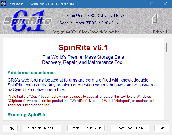 SpinRite скачать бесплатно