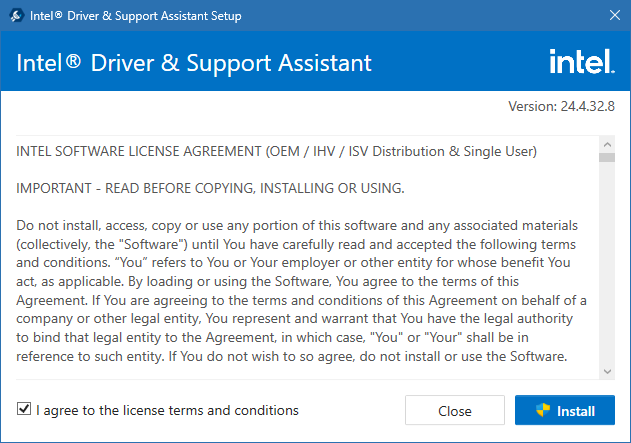 Intel Driver & Support Assistant скачать