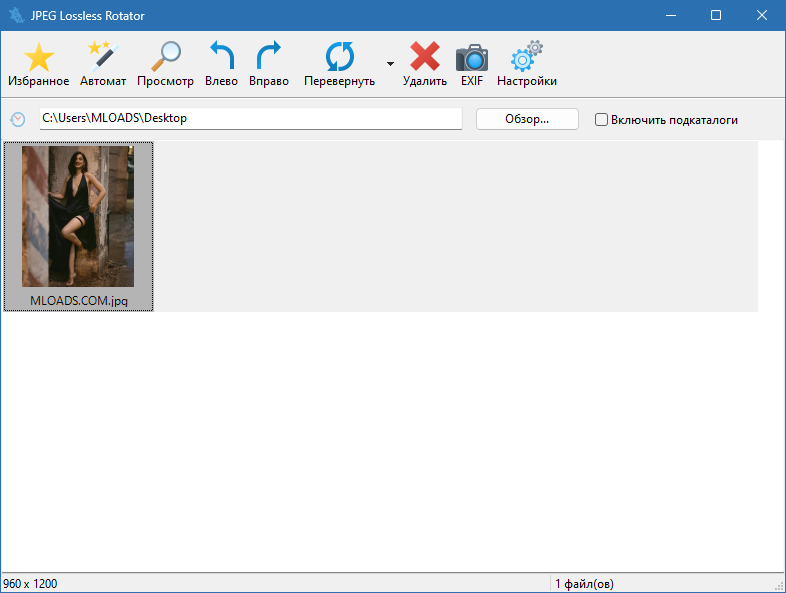 JPEG Lossless Rotator на русском