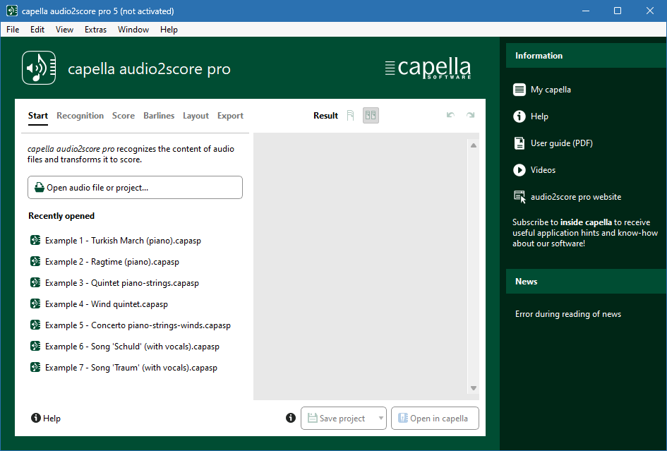 Capella Audio2score скачать бесплатно