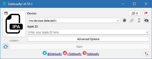 Sideloadly на ПК Windows