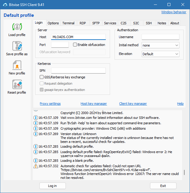 Bitvise SSH Client программа