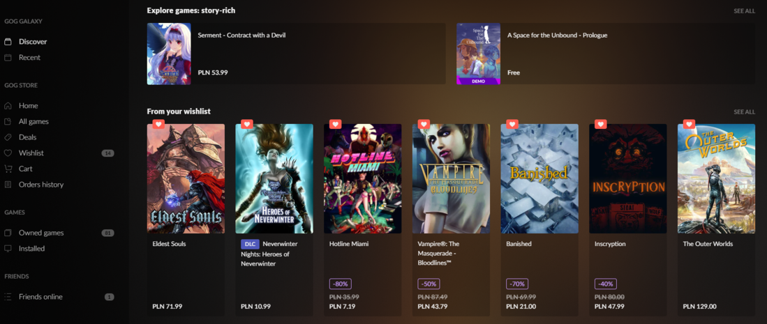 GOG Galaxy на русском