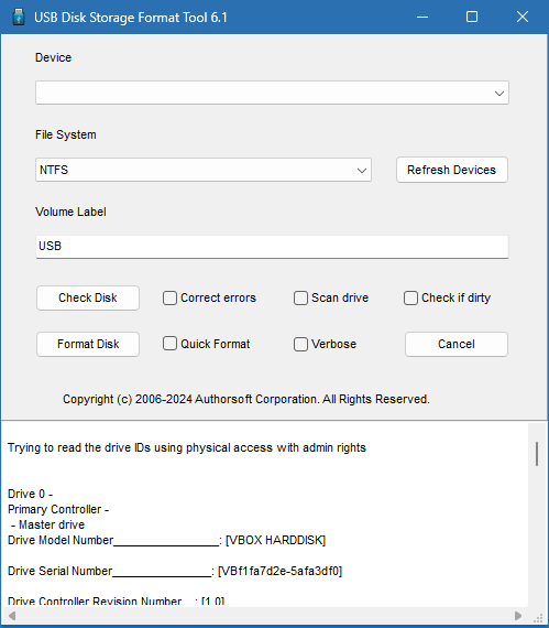 USB Disk Storage Format Tool скачать