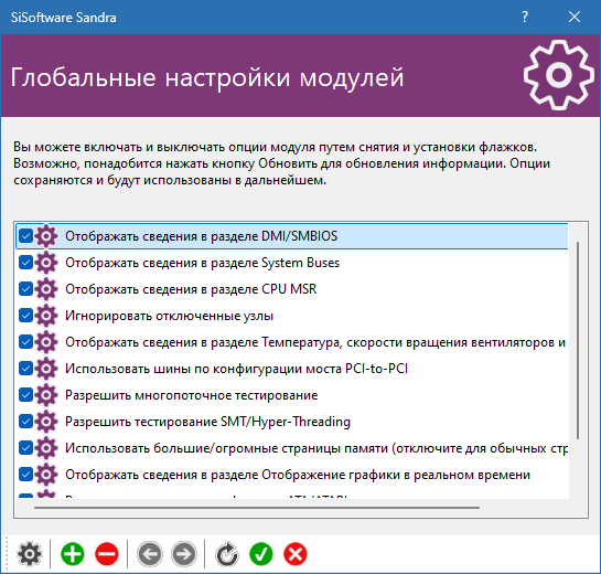 SiSoft Sandra для Windows