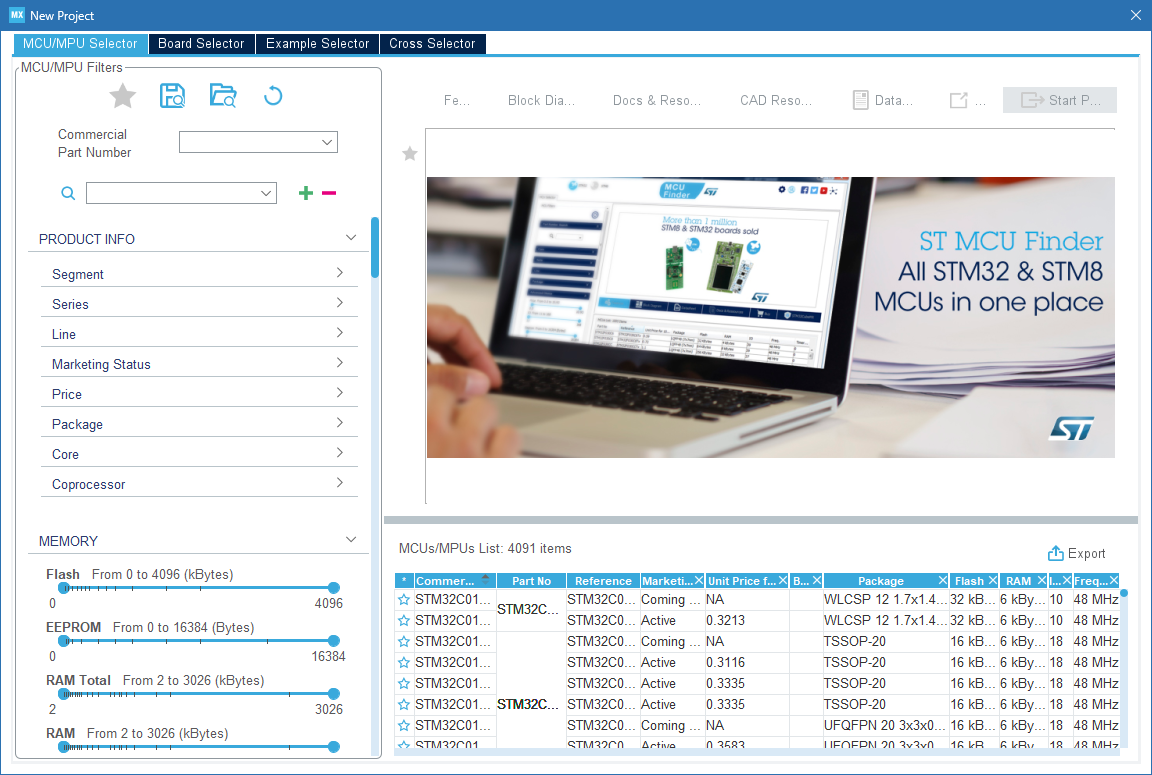 STM32CubeMX для Windows