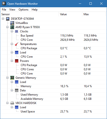 Open Hardware Monitor для Windows