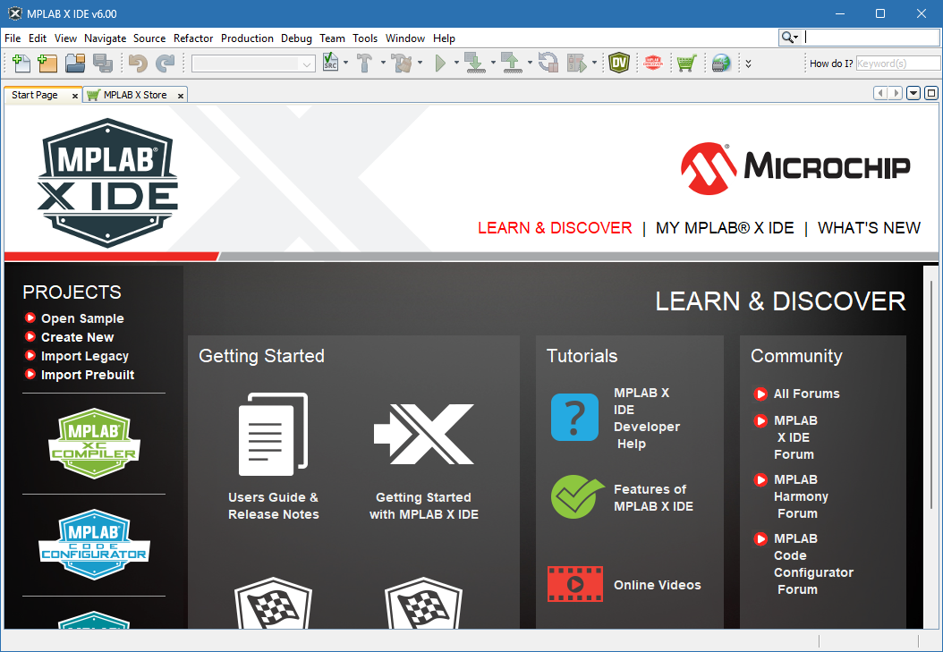 MPLAB X IDE для Windows