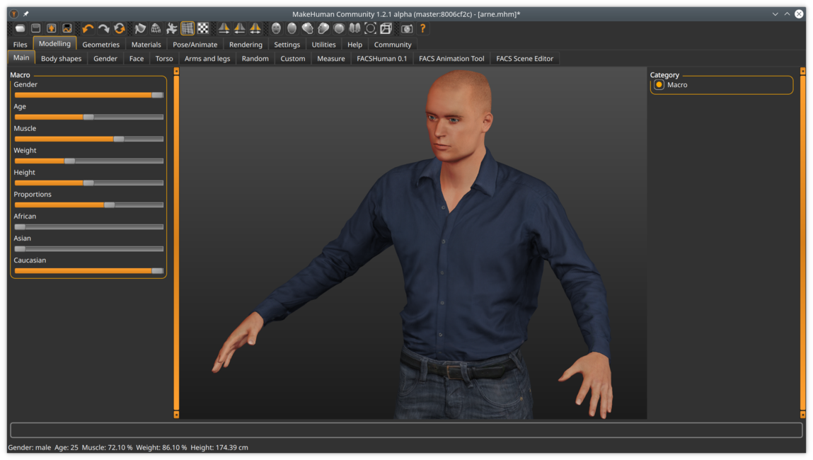 MakeHuman для Windows