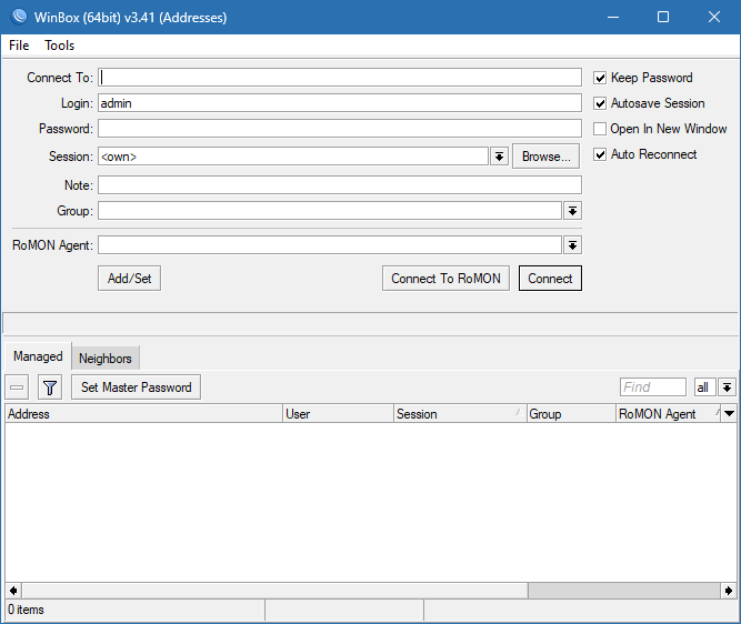 Mikrotik Winbox для Windows