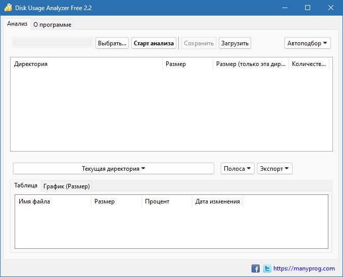 Disk Usage Analyzer на русском