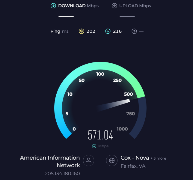 nthLink VPN скорость