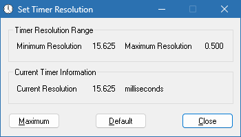 Timer Resolution для Windows