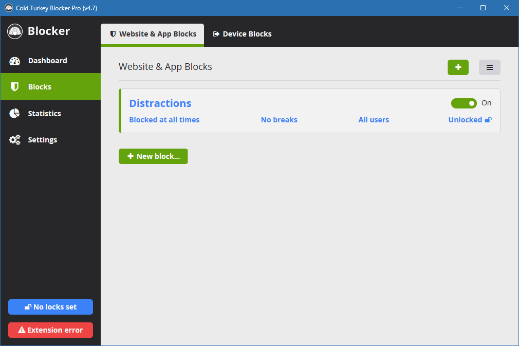 Cold Turkey Blocker Pro для Windows