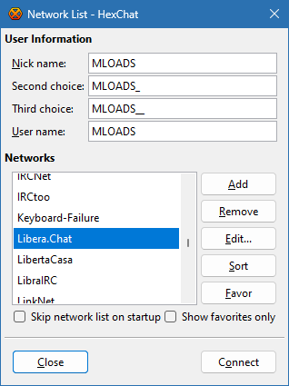 HexChat для Windows