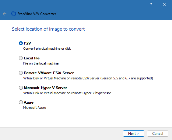 StarWind V2V Converter для Windows