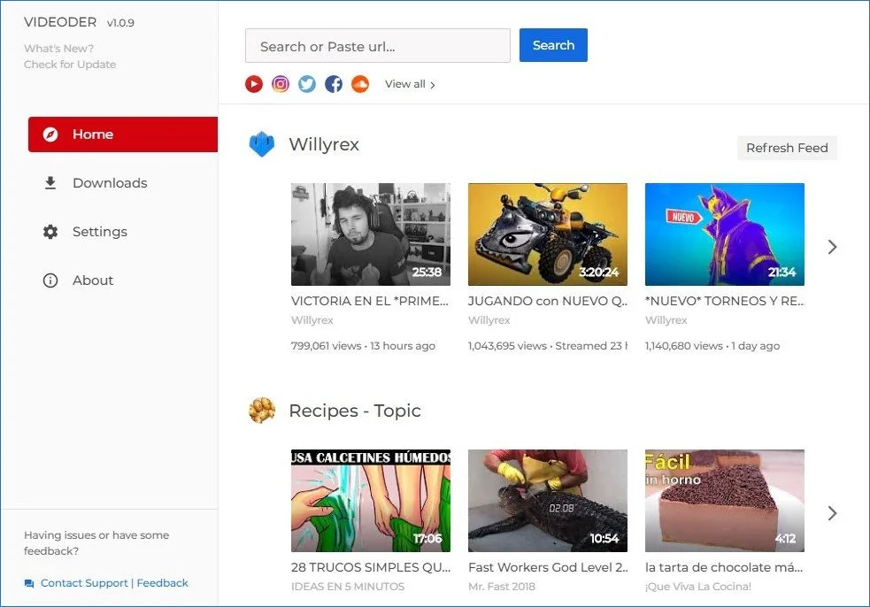 Videoder для Windows