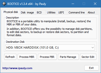 Bootice для Windows скачать
