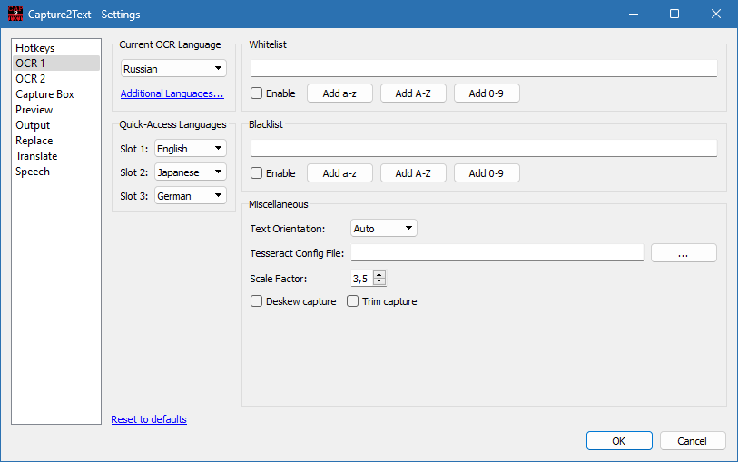Capture2Text для Windows