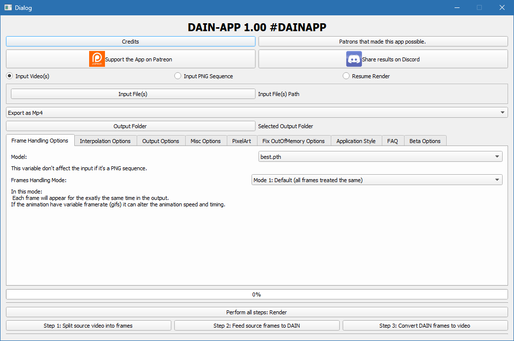 Dain-App для Windows