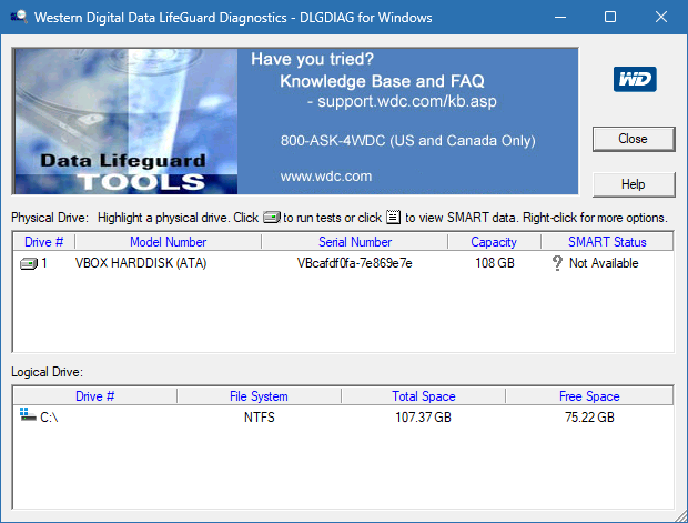 Western Digital Data Lifeguard Diagnostics скачать
