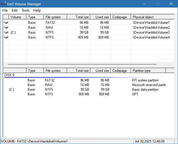 Ext2Fsd для Windows