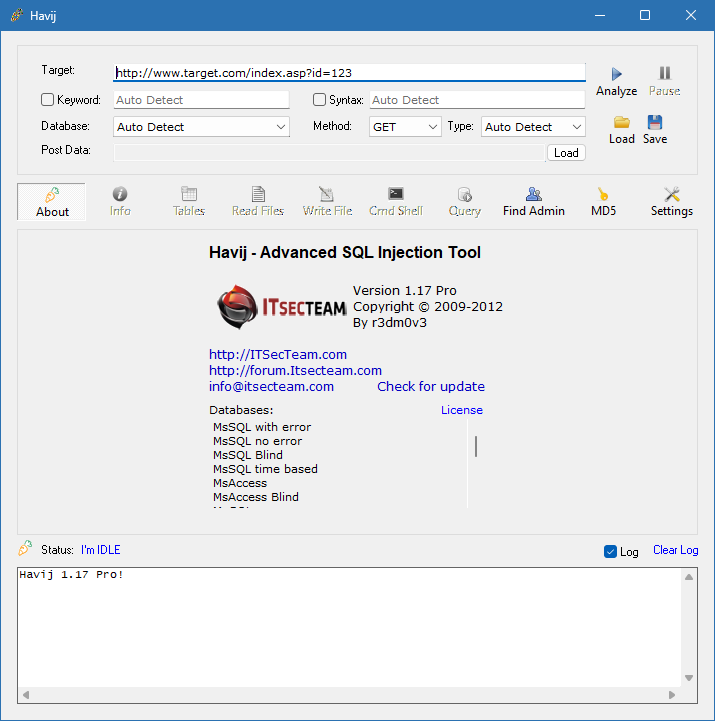 Havij Pro для Windows