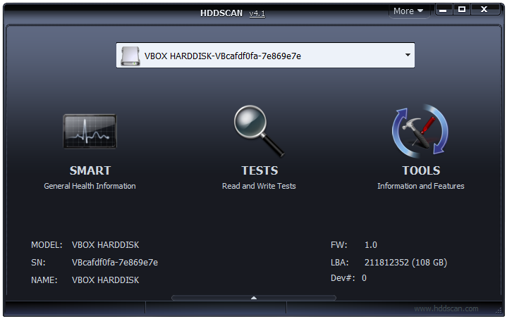 HDDScan для Windows