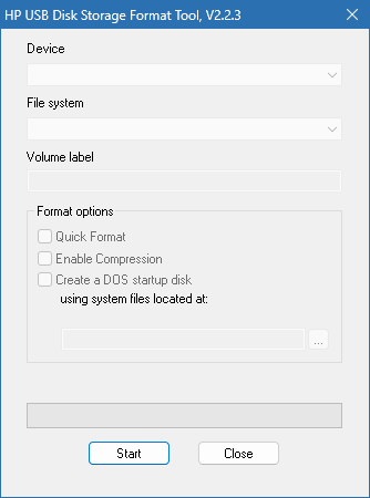 HP USB Disk Storage Format Tool для Windows