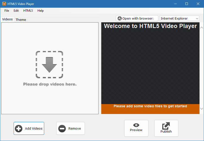 HTML5 Video Player для Windows