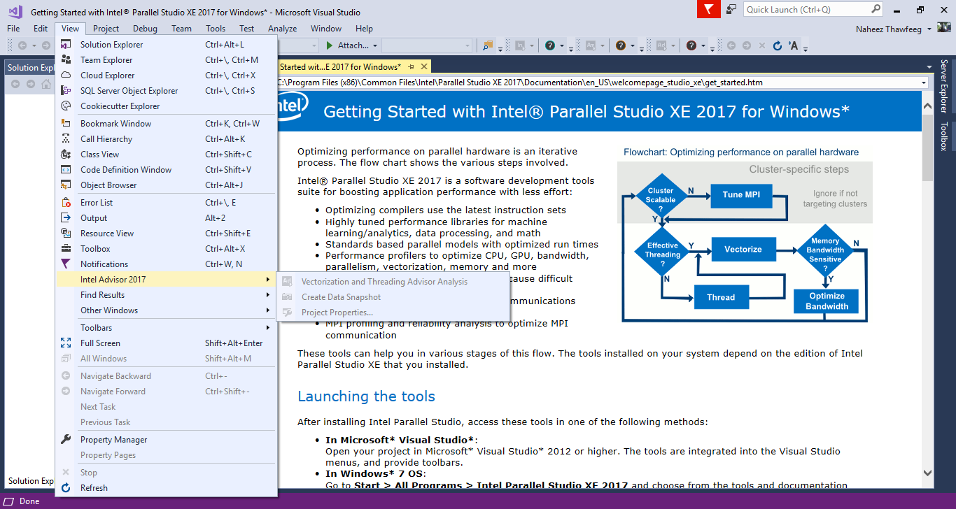 Intel Parallel Studio XE для Windows