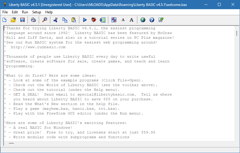 Liberty BASIC для Windows