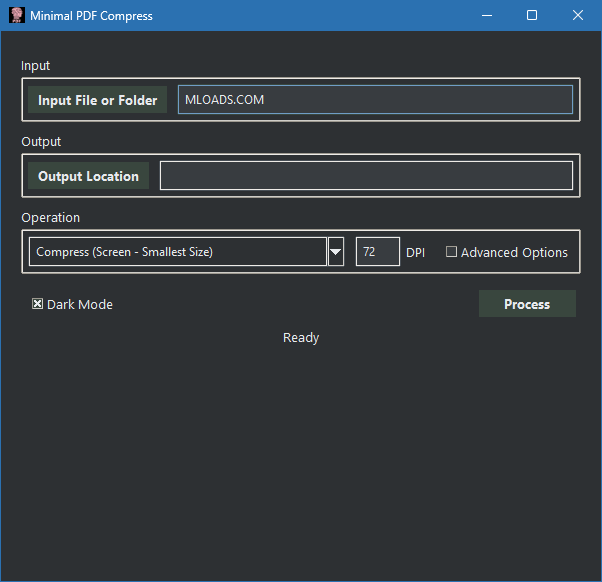 Minimal PDF Compress для Windows
