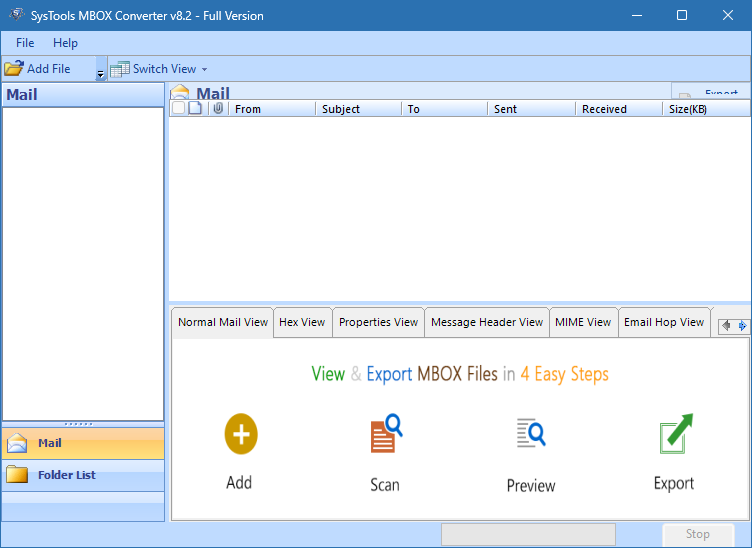 SysTools MBOX Converter для Windows