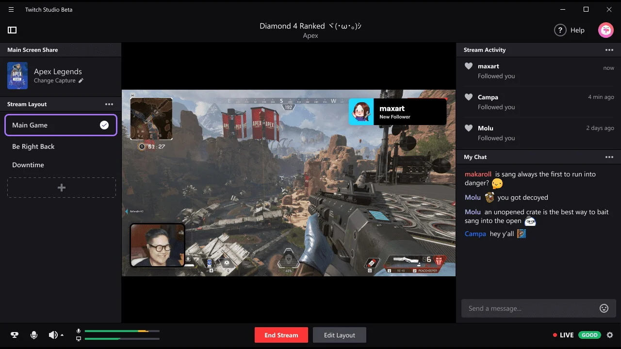 Twitch Studio screenshot для Windows