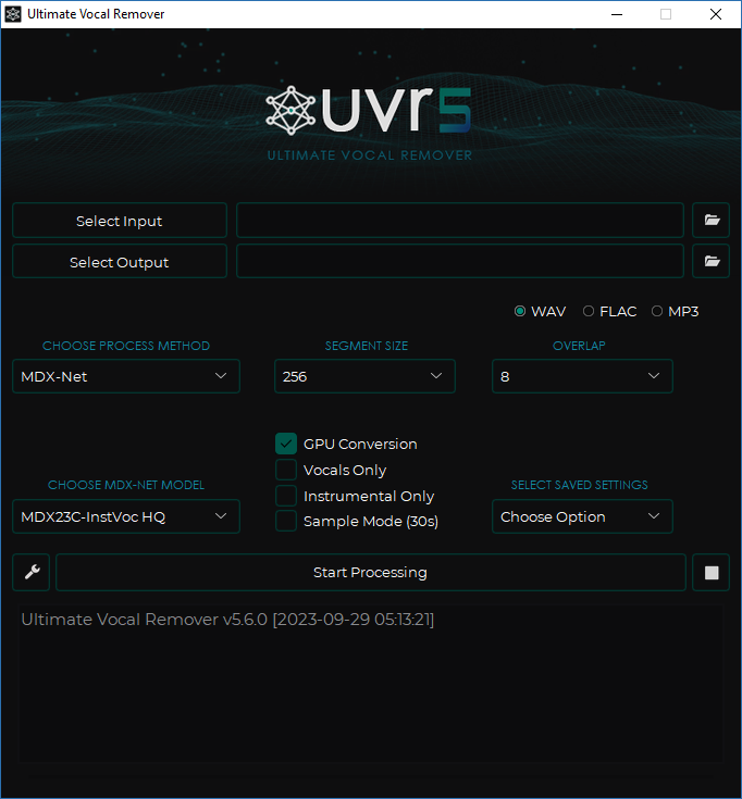 Ultimate Vocal Remover GUI для Windows